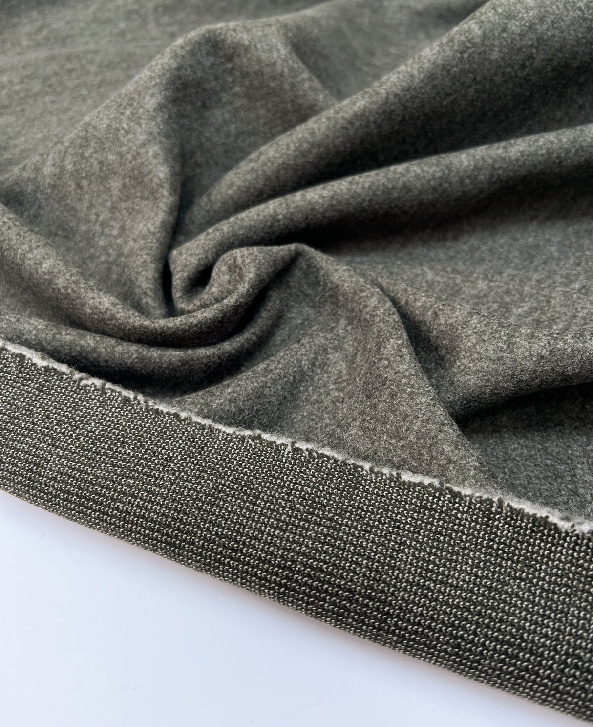 Italian Gray Green Blend Knitted Fabric