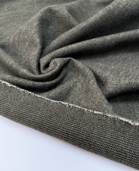 Italian Gray Green Blend Knitted Fabric