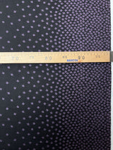 Printed Wool Fabric Purple Black