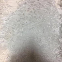 3D Embroidered Satin Floral Pearl Lace Fabric - 100 Percent Polyester Fabric, Floral Pearl Embroidery, 52" Width, 12" Panel (1 Yard)