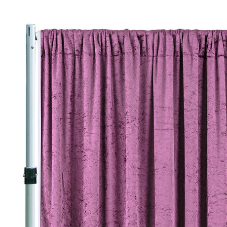 Velvet Backdrop Drape Panel 16 ft x 57 in Mauve
