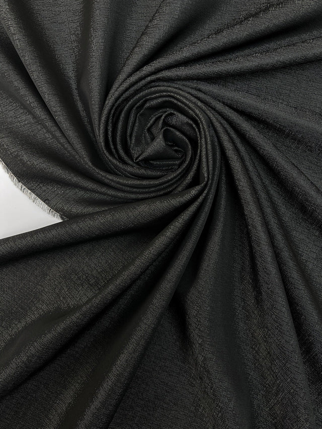Wool Acetate Fabric Black