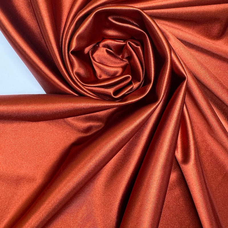 Orange Polyamide Elastane Knitted Fabric