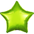 Star Metallic Lime Green Foil Balloon