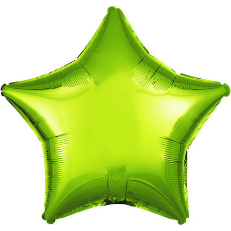 Star Metallic Lime Green Foil Balloon
