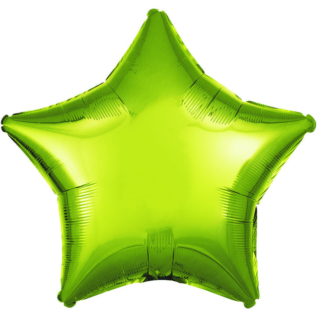 Star Metallic Lime Green Foil Balloon
