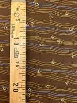 Italian Brown Striped Wool Fabric