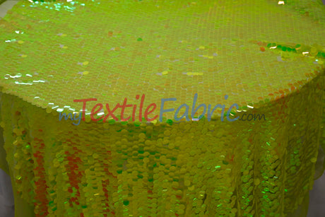 Fish Scale Paillette Sequins Polyester Fabric - 9Mm Sequins, 54" Width, Multiple Colors (1 Yard)