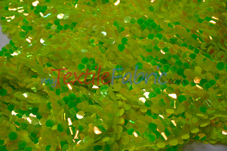 Fish Scale Paillette Sequins Polyester Fabric - 9Mm Sequins, 54" Width, Multiple Colors (1 Yard)
