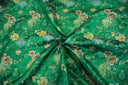 Chinese Flower Brocade Polyester Fabric - Oriental Floral Brocade, 45" Width (1 Yard)