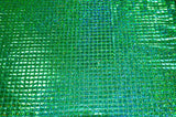 Hologram Quad Sequins Polyester Fabric - Holographic Square Sequins, 40" Width, 7 Colors (1 Yard)