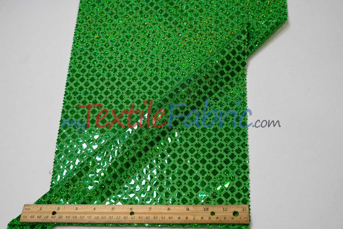 Holographic Shimmer Sequins Fabric - Lightweight Flowy Holographic Sequins, 45" Width (1 Yard)