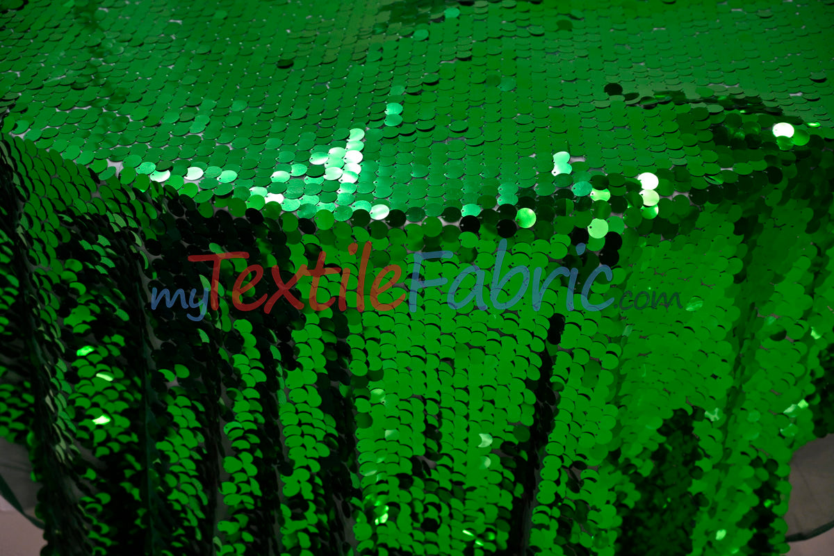 Fish Scale Paillette Sequins Polyester Fabric - 9Mm Sequins, 54" Width, Multiple Colors (1 Yard)