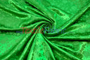 Satin Flower Brocade Polyester Fabric - Tone On Tone Embossed Floral, 58/60" Width (1 Yard)