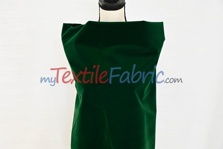 Scuba Flocking Velvet Fabric - Red, Flag Green, Hunter Green, Royal Blue, Black, 60" Width (1 Yard)