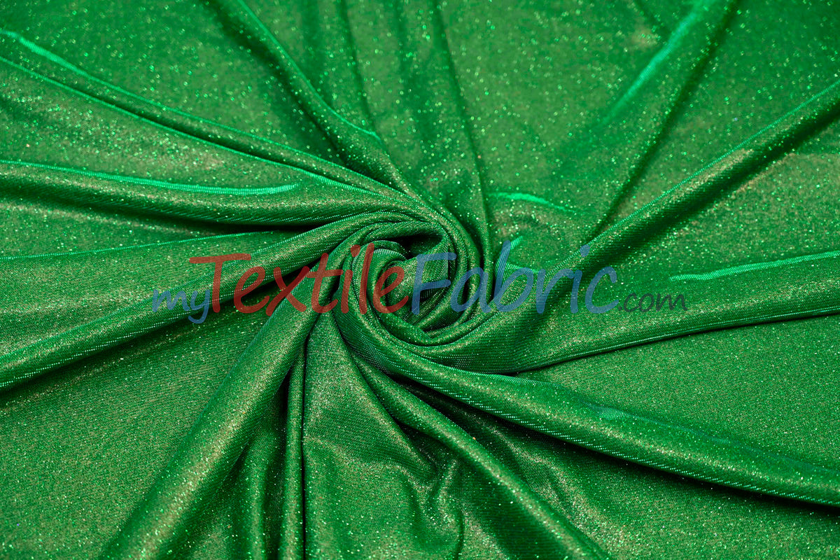 Stretch Glimmer Knit Polyester Spandex Fabric - Metallic Glitter Knit, 56" Width (1 Yard)