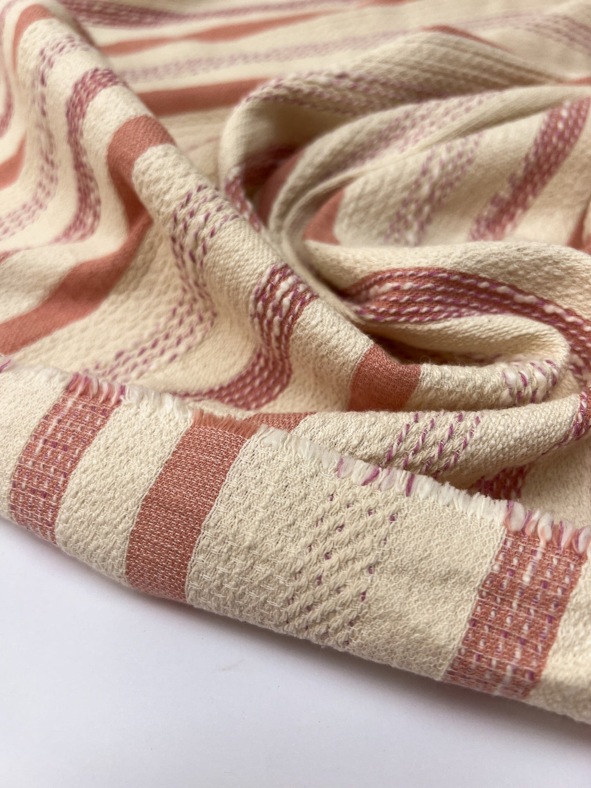 Cotton Flammé Striped Fabric