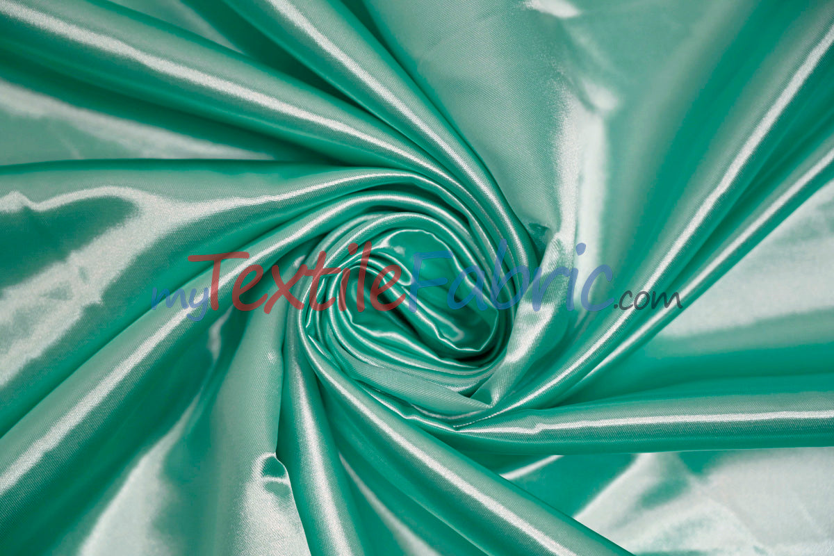 Bridal Satin Polyester Fabric - Shiny Solid, 58/60" Width, Multiple Colors (Yards, Bolts, Sample Swatches)