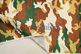 Army Camouflage Satin Print Polyester Fabric - Hunter Green Camouflage, 58/60" Width (1 Yard)