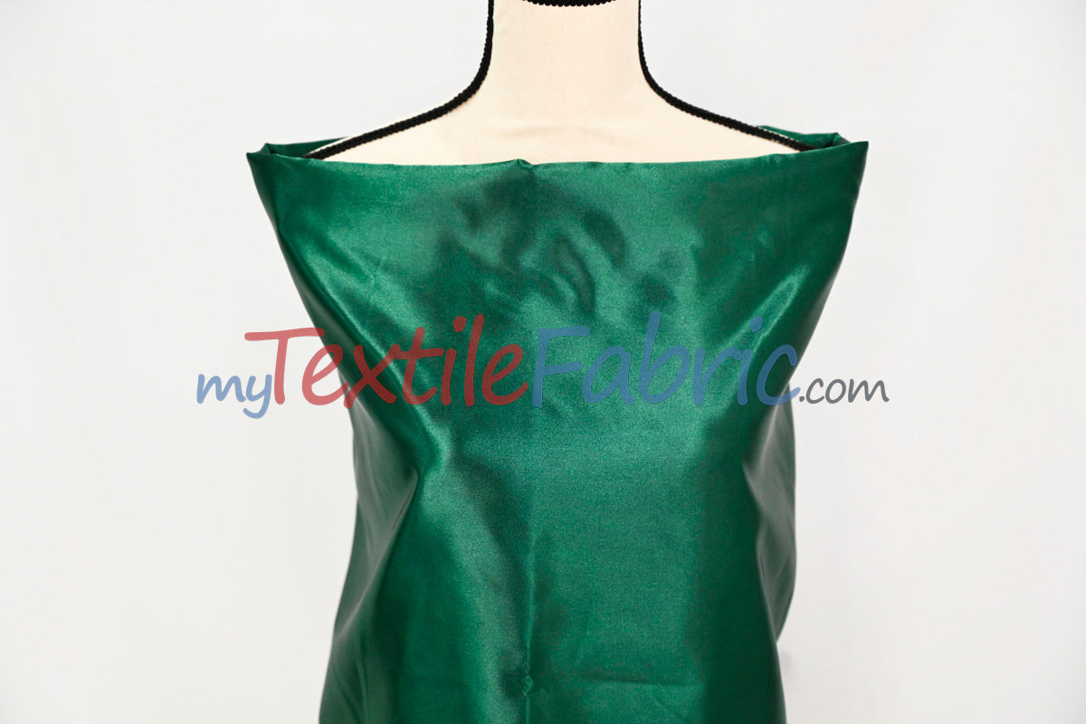 Bridal Satin Polyester Fabric - Shiny Solid, 58/60" Width, Multiple Colors (Yards, Bolts, Sample Swatches)