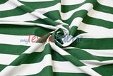 10 Oz 100% Cotton Canvas 2" Stripe Fabric - Multiple Colors, 60" Wide (1 Yard)