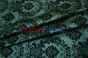 Damask Flocking Taffeta Fabric - Flocking Velvet Damask, 58/60" Width (1 Yard)