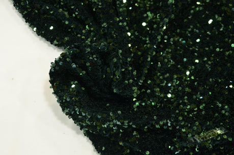Sequins Stretch Velvet Polyester Spandex Fabric - Sequins On Plush Velvet, Multiple Colors, 60" Width (By The Yard)