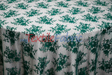 Chantilly Lace Polyester Fabric - Floral Embroidery, Sheer Mesh, 52" Width (1 Yard)