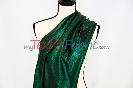 Metallic Stretch Slinky Polyester Spandex Fabric - Metallic Solid, 58" Width, Multiple Colors (1 Yard)