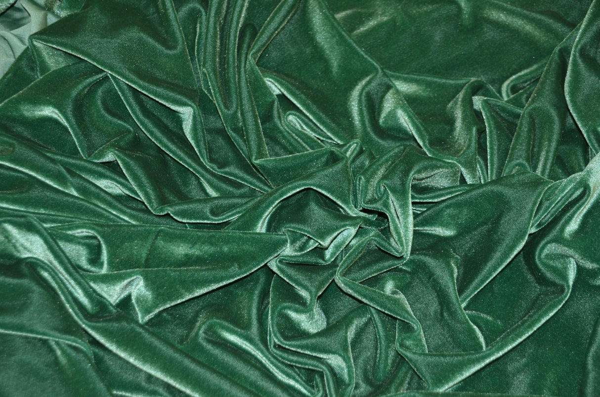 Stretch Velvet Spandex Fabric - Solid, 58" Width (1 Yard)
