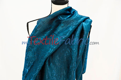 Iridescent Crush Shimmer Rayon Polyester Fabric - Iridescent Two-Tone Crushed Shimmer, 52/54" Width, Multiple Colors (Yards & Bolts)