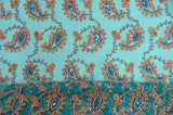 Coco Paisley Polyester Fabric - Sheer Embroidered Paisley, Double Scallop Lace, 52" Width (1 Yard)