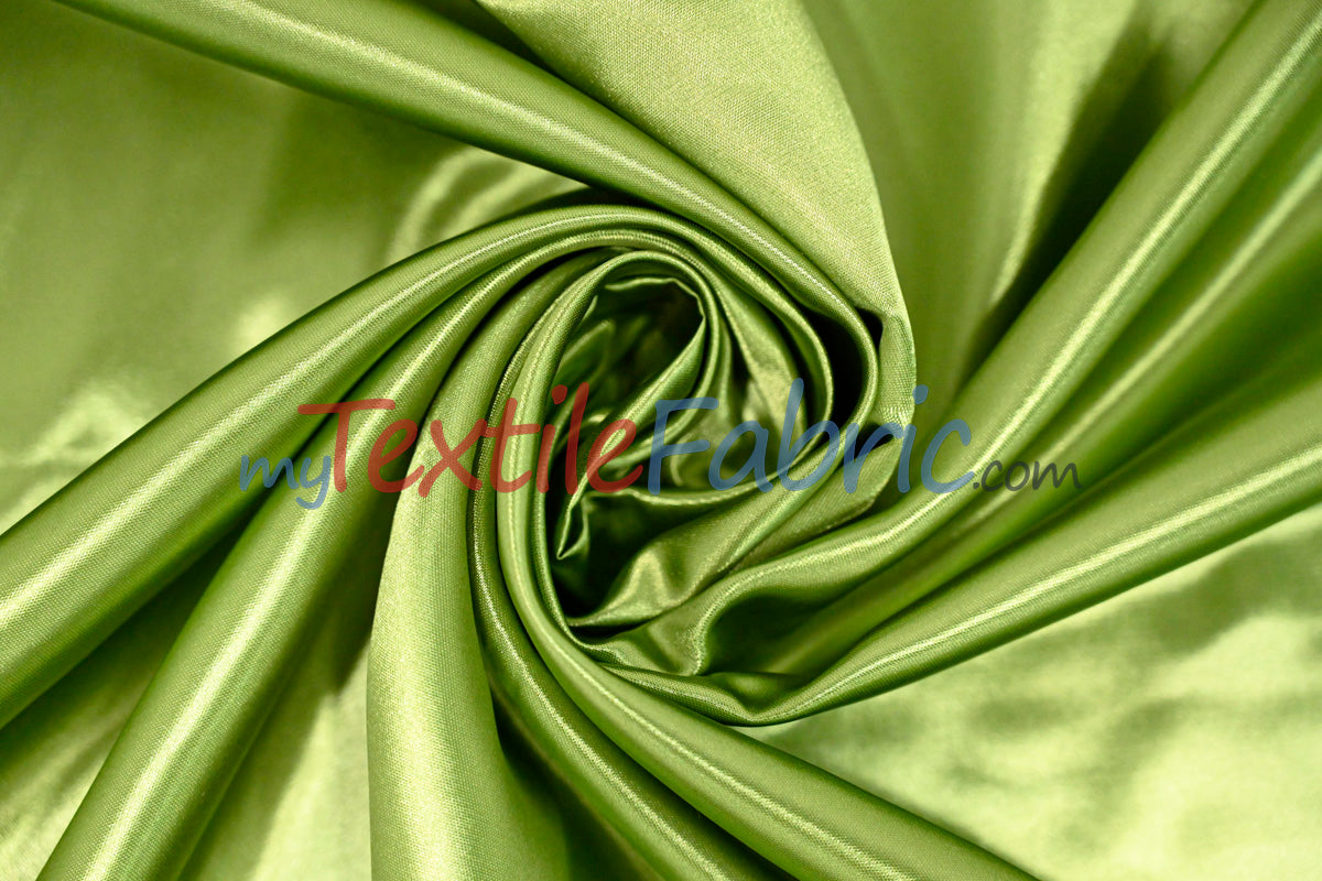 Bridal Satin Polyester Fabric - Shiny Solid, 58/60" Width, Multiple Colors (Yards, Bolts, Sample Swatches)