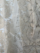 Cotton Viscose Lace Floral Golden Beige