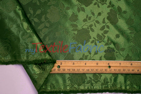 Satin Jacquard Satin Polyester Fabric - Satin Flower Brocade, 58/60" Width, Sample Swatch 3"x3" (1 Sample Swatch)