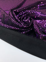 Polyester Elastane Sequin Knit Purple Black