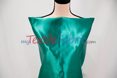 Bridal Satin Polyester Fabric - Shiny Solid, 58/60" Width, Multiple Colors (Yards, Bolts, Sample Swatches)