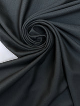 Cotton Wool Jacquard Gray Black Fabric