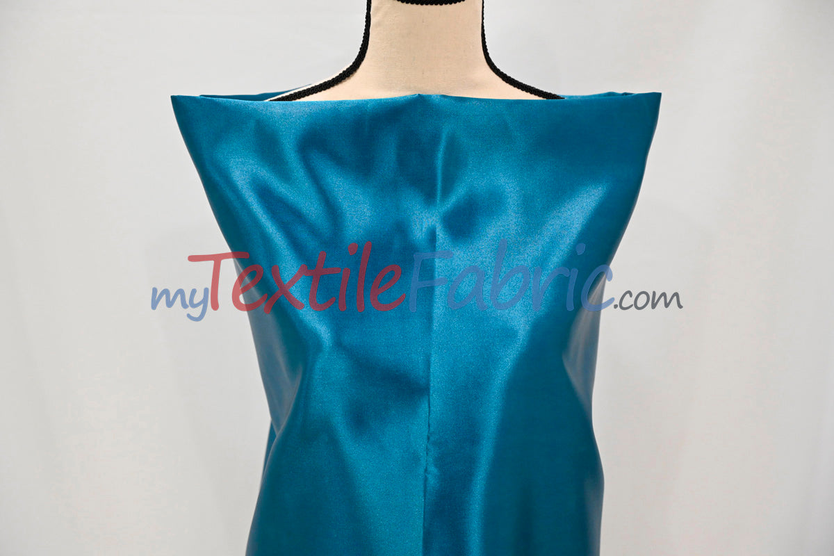 Bridal Satin Polyester Fabric - Shiny Solid, 58/60" Width, Multiple Colors (Yards, Bolts, Sample Swatches)
