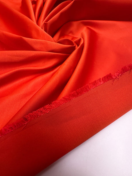 Cotton Polyamid Sateen Red-Orange