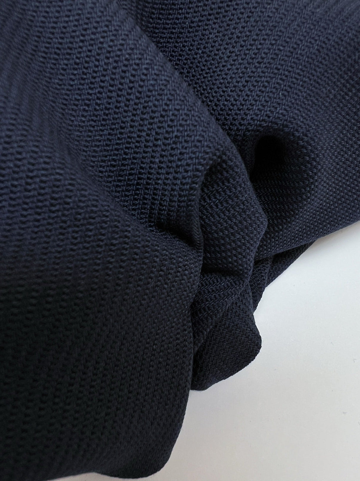 Blue Wool Polyester Elastane Tweed