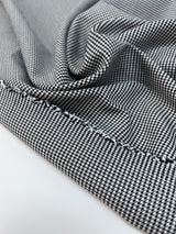 Wool Houndstooth Suit Fabric Gray