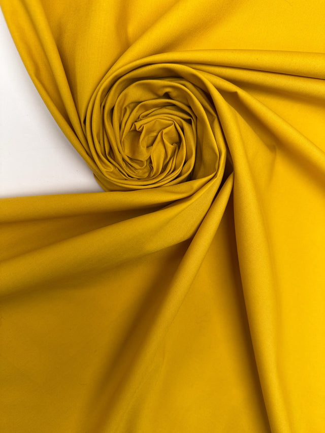 Cotton Poplin Yellow Brown