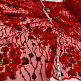 Embroidered Mesh 3D Floral Beaded Lace