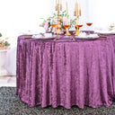 Premium Ice Crushed Velvet Round Tablecloth