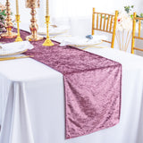 Crushed Velvet Table Runner 13x108 Mauve