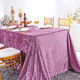 Crushed Velvet Rectangular Tablecloth 90x156 Mauve