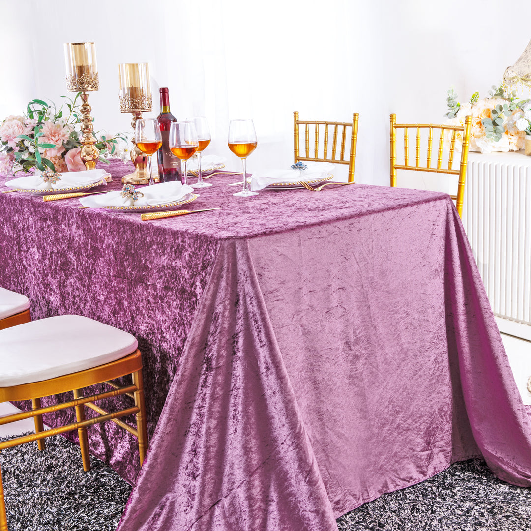 Seamless Rectangular Ice Crushed Velvet Tablecloth