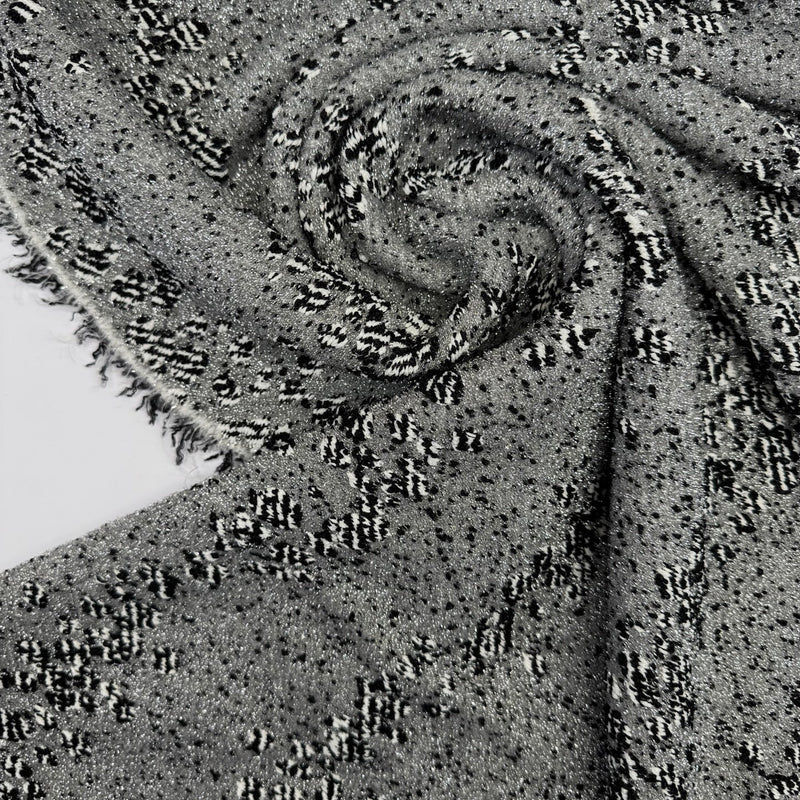 Cotton Lurex Tweed Gray