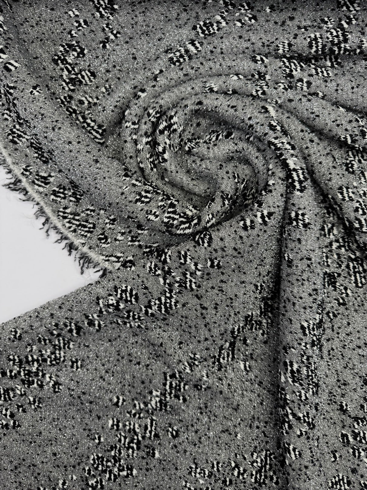 Cotton Lurex Tweed Gray